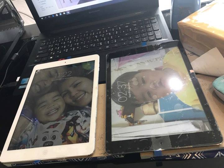 ซ่อม iPad air1 เปลี่ยนทัสกรีน ลูกค้าเดินทางมาไกล เลยคืนค่าน้ำมันให้คร่า